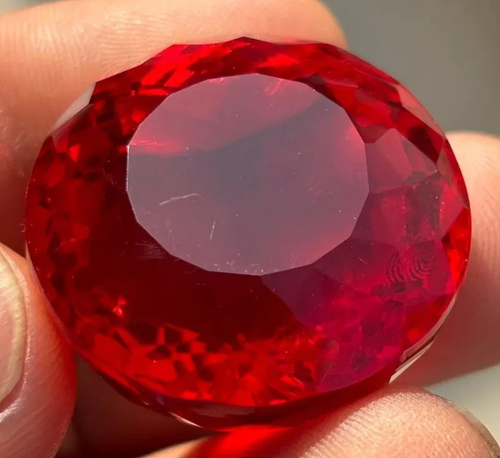 AAA+ Large Red Ruby 95.90 Ct. Round Cut Loose Gemstone Gift for Women/Her - Picture 3 of 10