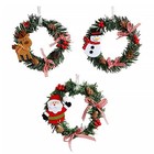  3Pcs Weihnachtsfeier Festival Feiertagsdekoration hängende Girlande Kranz