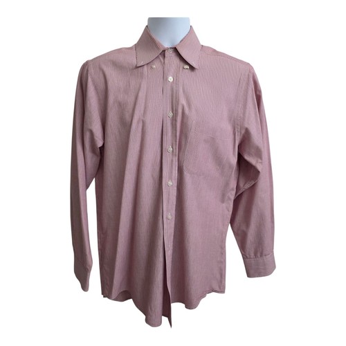 Harvey Bernard Bernard Holtzman Herren 15 32/33 Rot Nadelstreifen Langarm Knopfleiste - Bild 1 von 6