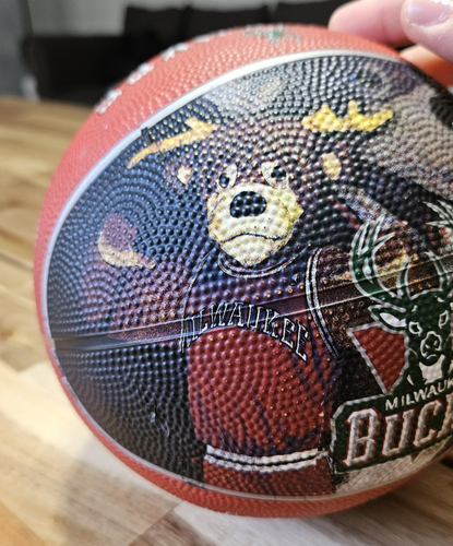 Milwaukee Bucks SELTEN UNIKAT Basketball Outdoor Gummigriff orange BANGO Print - Bild 3 von 14