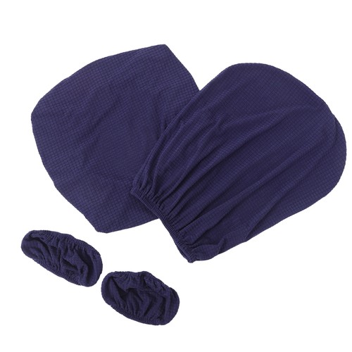  1 Set Bürostuhlbezüge mit Armlehnenbezügen - elastische Sitzkissen Rückenlehne - Bild 5 von 12