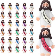 30PCS Little Jesus Figures, Mini Figurines in Bulk, Multicolor Tiny 30