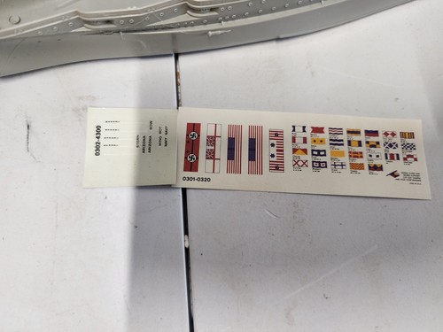 Vintage rare REVELL USS ARIZONA PACIFIC FLEET BATTLE SHIP MODEL KIT 17” long - 第 9/10 張圖片
