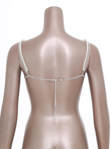 Damen Tops Rave Kette Beachwear BH Karneval Club Elegant Erwachsene Aushöhlen - Bild 34 von 51