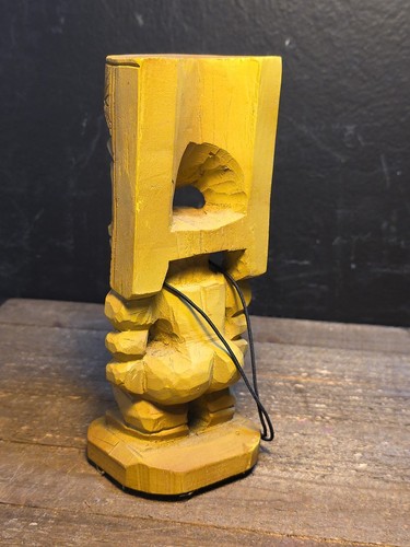 Totem polinesiano intagliato legno hawaiano Love Tiki amore fortunato Tiki - Foto 7 di 16