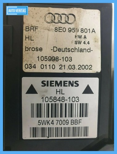 AUDI A4 AVANT (8ED, B7) 2.0 TDI engine window lifter left rear 8E0959801A K31 - Picture 4 of 4