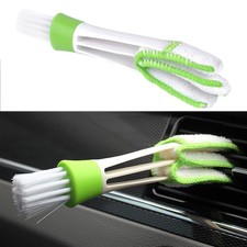 Double Head Dust Clean Brush Car Indoor Air Conditioning Vent Outlet Window ee