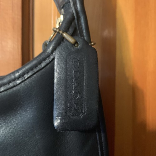 Vintage Coach Schultertasche Ergo Mini Zip Schwarz Leder 9020 - Bild 11 von 13