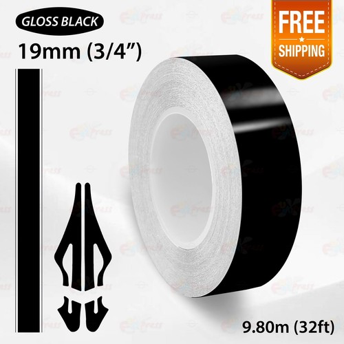 GLOSS BLACK PIN STRIPE Car Model Streamline Adhesive TAPE Decal Vinyl Sticker - Bild 20 von 27