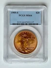 1909-S Double Eagle $20 Gold Coin St Gaudens PCGS MS-64 Rich Color
