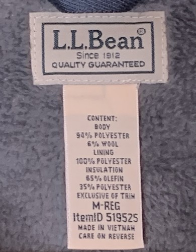 LL Bean Uomo Taglia M Reguler Blu Foderato in Pile Snapon Flanella Plaid Shacket 519525 - Foto 2 di 6