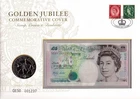 GB 2002 Golden Jubilee, Royal Mail/Mint £5 Coin £5 x2 Notes Numismatic FDC