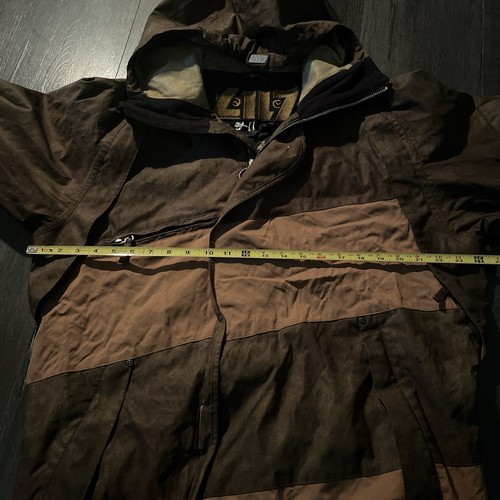 L1 Premium Outerwear Mens Medium Snowboard Jacket Brown Gold Hooded Full Zip Ski - Picture 4 of 15