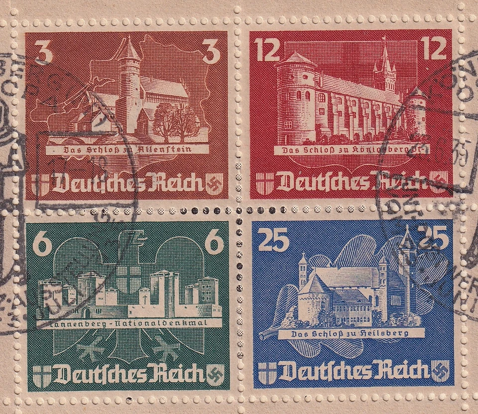 Stamp Germany Mi 576-9 Cover Sheet 1935 3rd Reich Ostropa Konigsberg FDC U - Image 2 of 4