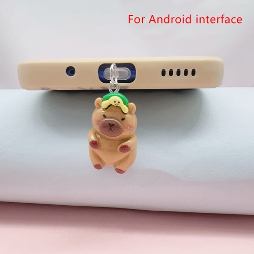 Cartoon Cute Capibala Phone Dust Stopper For IPhone Type-C Micro Interface Decor - Zdjęcie 11 z 27