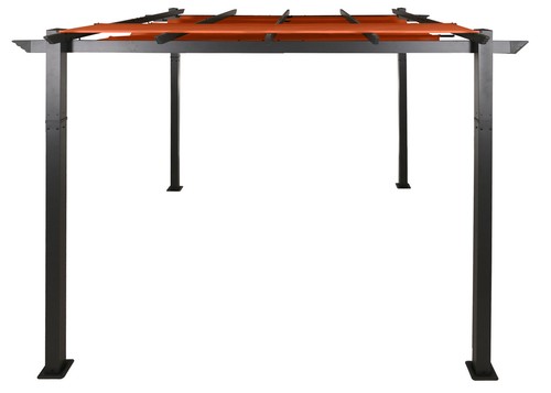 B-Ware pergola in alluminio MCW-N93, telaio 8 cm tetto apribile UV50+ 3x3 m, terracotta - Foto 7 di 10