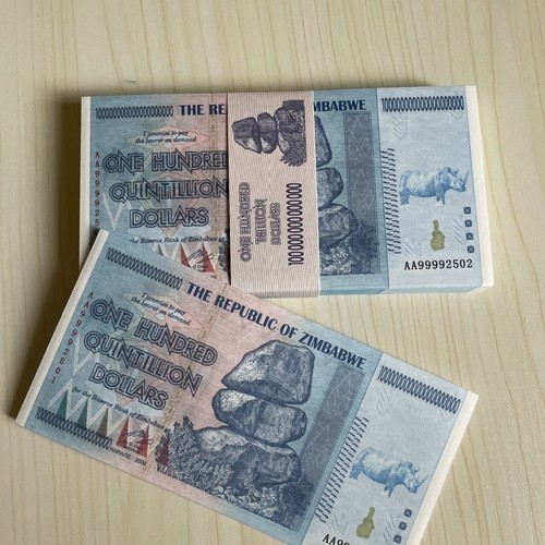 100PCS Zimbabwe 100 Trillion Dollars Banknote 2008 Collectibles Ticket - Picture 3 of 7