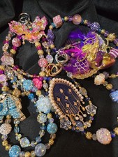 Glass/Crystal Mix Beaded Keychains/Purse--Cellphone Charms Price is for 1 item 