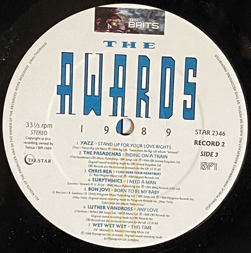 The Awards 1989/Prince/George Michael/Chris Rea/Whitney Houston/Bon Jovi NM/EX - Bild 6 von 7