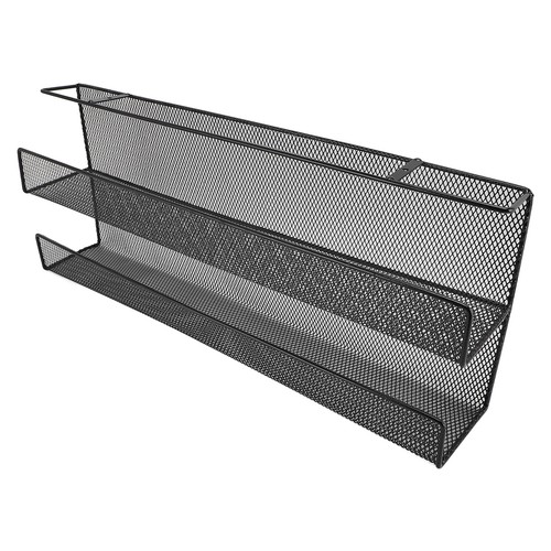 Under Desk Storage Basket Iron Double Layer Under Desk Power Strip Cable FI - Afbeelding 16 van 22