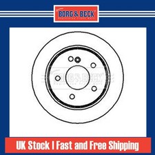Image of 2x Brake Discs Solid For Mercedes C-Class W202 C 180 Borg & Beck Rear 2024230012