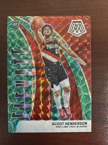 2023-24 Panini Mosaic - Elevate Scoot Henderson #9 Green Mosaic Prizm (RC)