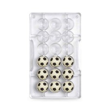 Stampo 18 cioccolatini Pallone Calcio in policarbonato Ø 2,5 cm Decora