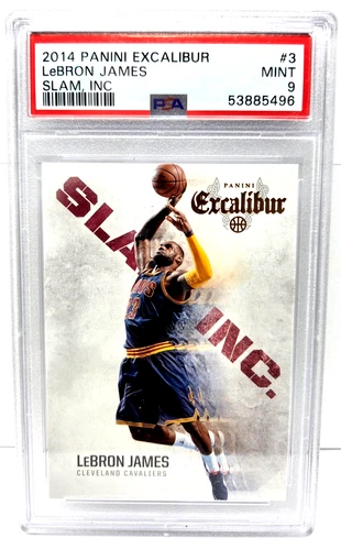 2014 Excalibur Slam INC LeBRON JAMES Basketball Card PSA 9 MINT
