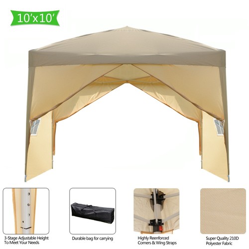 10' x 10' EZ Pop Up Canopy Outdoor Wedding Party Tent Folding Gazebo - Picture 6 of 8