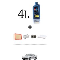 Hoffcar Wartungskit 4 Filter Und 4L ÖL FüR VW Bora 2.0 85KW Ab 1998