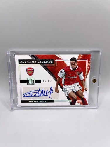 Thierry Henry 2021-22 Panini Impeccable All Time Legends #/25 Auto W/Mag Arsenal