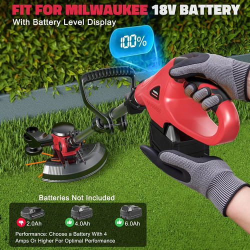 Cordless String Trimmer for Milwaukee 18V Battery, Folding 3 in1 Weed Eater w... - Picture 7 of 11