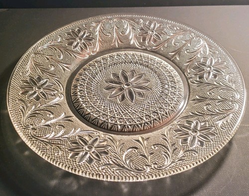 Vintage INDIANA GLASS~Clear Sandwich DINNER PLATE/S 10 1/4” Nice - Picture 5 of 7