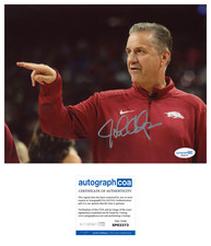 John Calipari 'Arkansas Razorbacks' Basketball Coach Signed 8x10 Photo ACOA