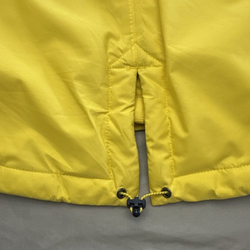 Lands End Waterproof Expedition Down Hooded Parka Women Medium Fur Collar Yellow - Picture 12 of 14