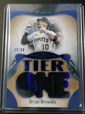2025 Topps Tier One - Tier One Relics Bryan Reynolds #T1R-BR Blue Dual /99 (MEM)