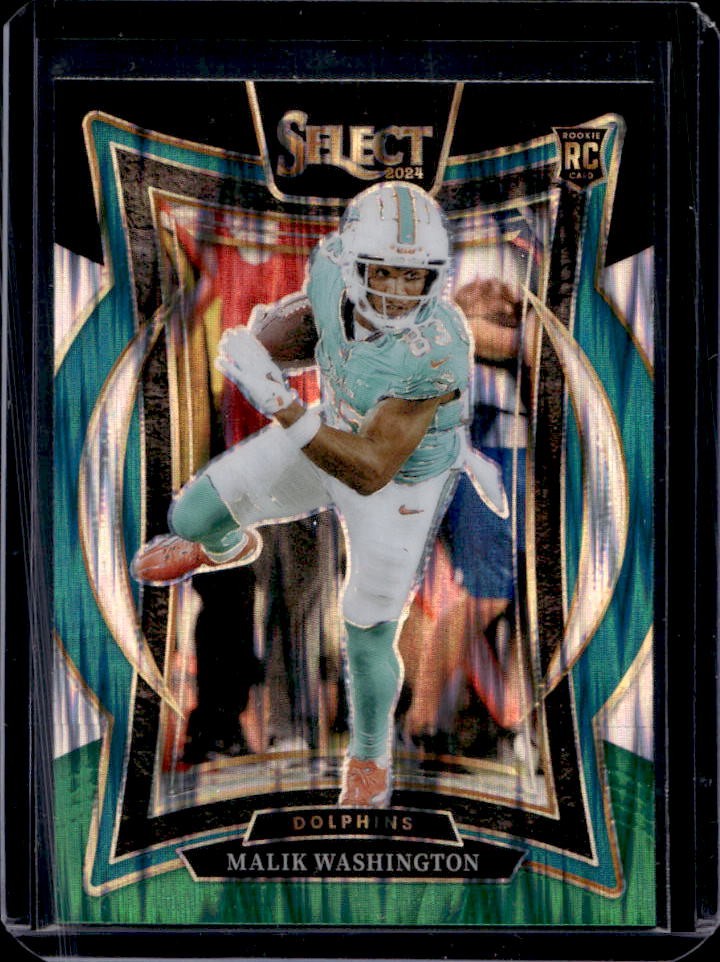 2024 Select Malik Washington Concourse Black Green Shock Prizm Rookie RC #71