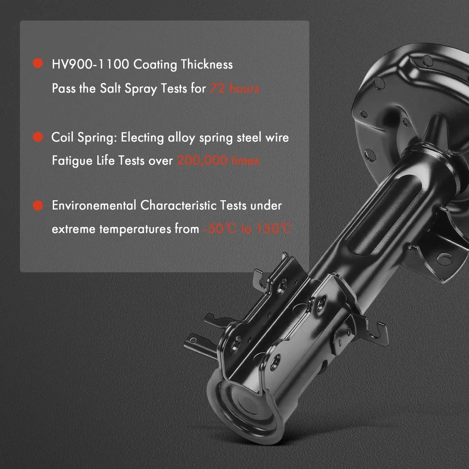 2x Amortiguador de suspensión delantera para Fiat 500L 2014 2015 2016 L4 1,4 L 68212221AA Foto 4 de 4