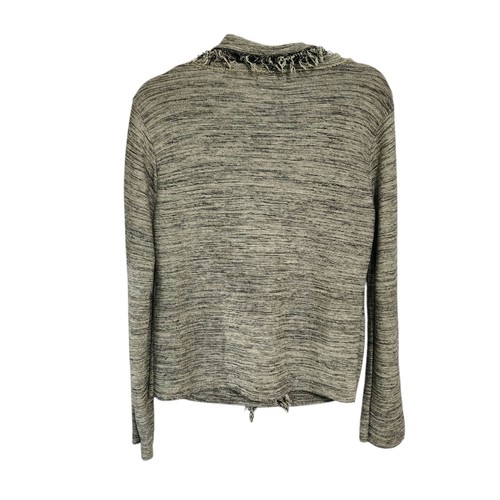 Maglione cardigan salice S verde nero frange foresta fata grunge - Foto 2 di 3