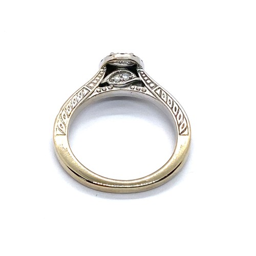 Black Stone Lady's Engagement Diamond Ring 31 Diamonds .57 Carat T.W (EPJ020281) - Picture 4 of 6