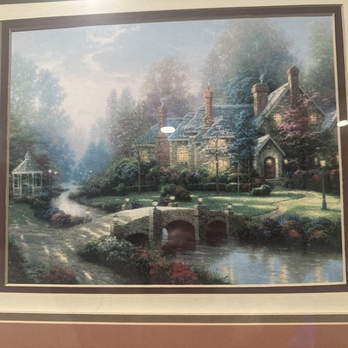 Thomas Kinkade Beyond Spring Gate Signed in the Print Custom Framed Print Sealed - Picture 2 of 13