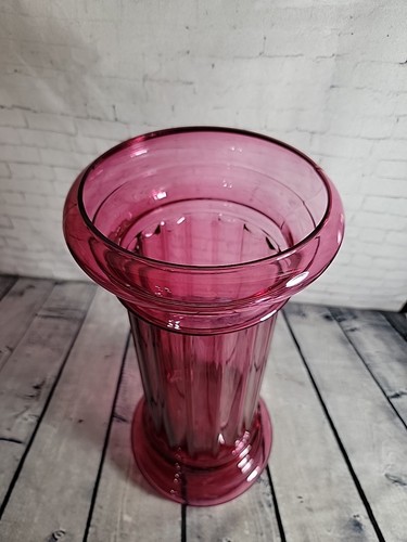 VINTAGE PILGRIM ART GLAS CRANBERRY GLAS, 15" SÄULE/SÄULE VASE - Bild 4 von 6