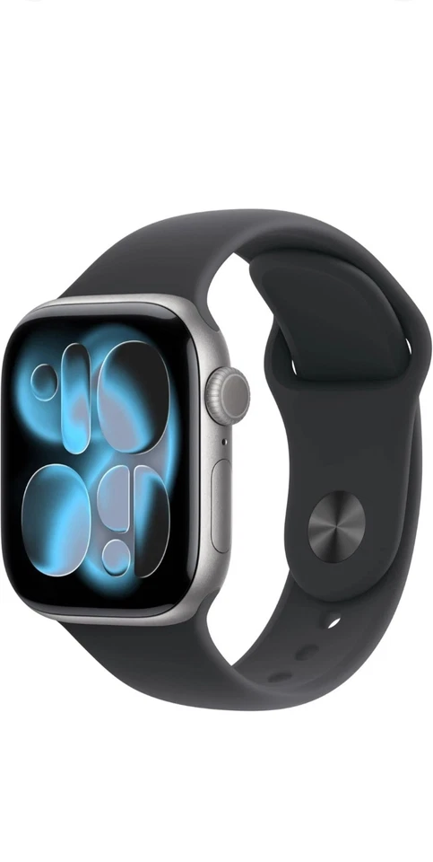 APPLE Watch Serie 11 46mm GPS Space Grau Sportarmband Schwarz M/L AppleCare - Bild 1 von 3