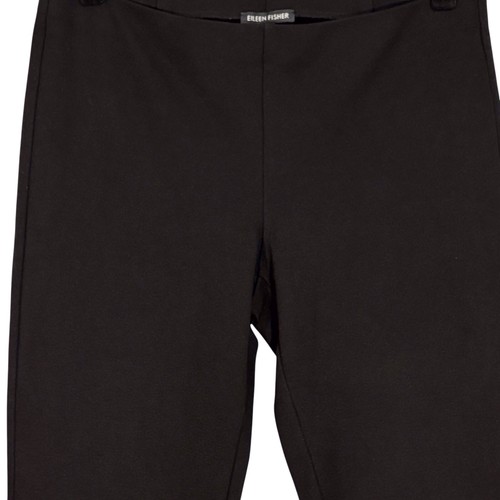 Eileen Fisher Tapered Slim Ankle Pants Small Black Italian Fabric Pull On - Picture 3 of 7