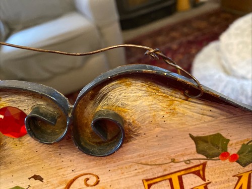 Vintage Metallschild Frohe Weihnachten 20,5 "x 10" - Bild 5 von 6