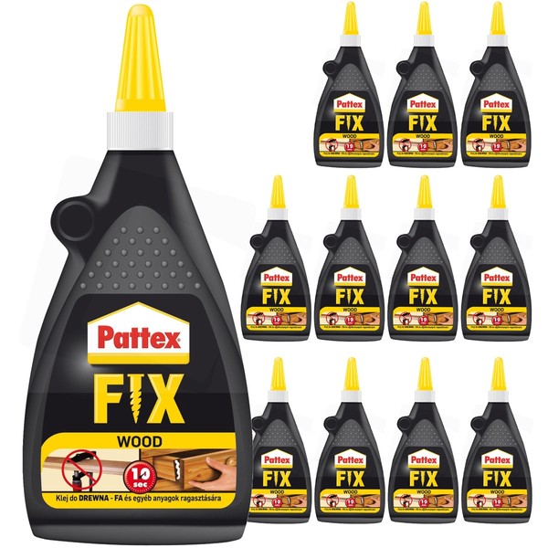 Pattex Fix Wood - Holzleim - Holzkleber 12 X 200G Tube FüR Fast Alle Holzarten-image