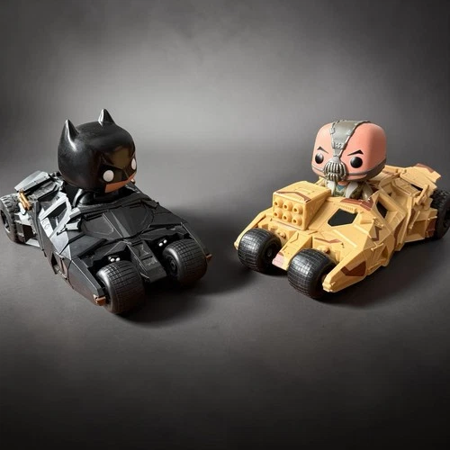 Funko Pop! Rides The Dark Knight Rises Batman And Bane Duo In Tumblers Lot Of 2