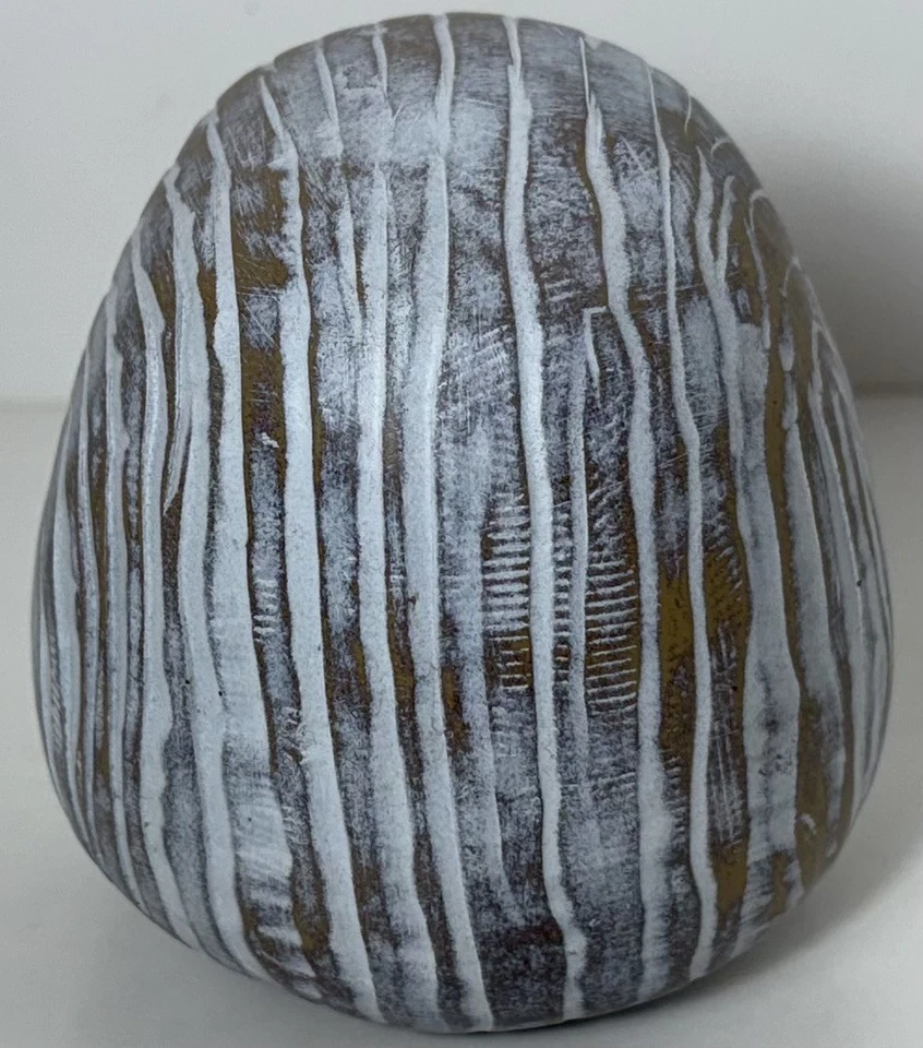 Huey House CHUBBY NIGHT OWL Decor Figurine Sculpture Rustic Gold White Small - Image 4 of 4