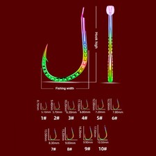 10pcs Dragon Scale Kirin Iseni Dazzling Silver And White Mackerel Big Game Hooks