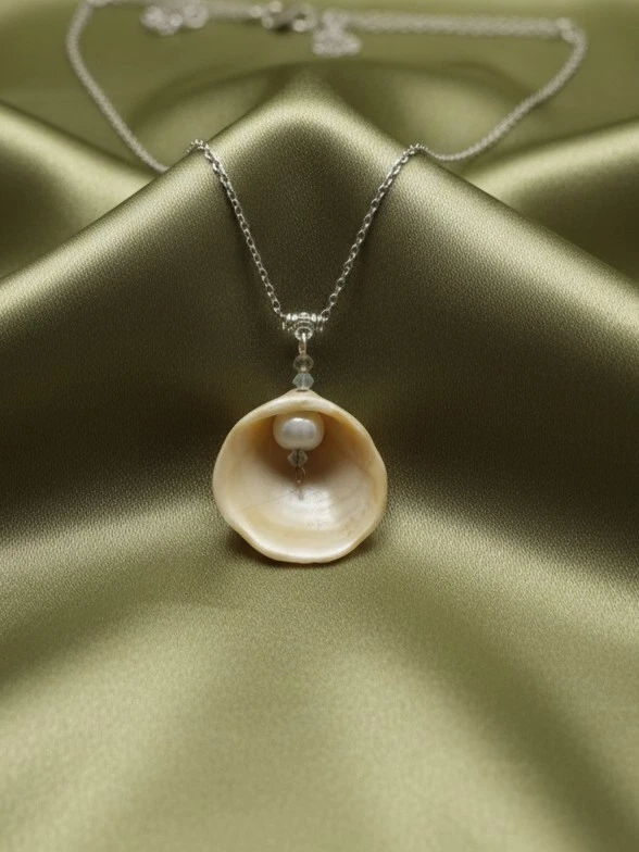 Schmuckwilly Orecchini Pendenti In Argento 925 Con Perla Madreperla Rosa - AAA